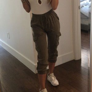 Greenish brown cargo pants